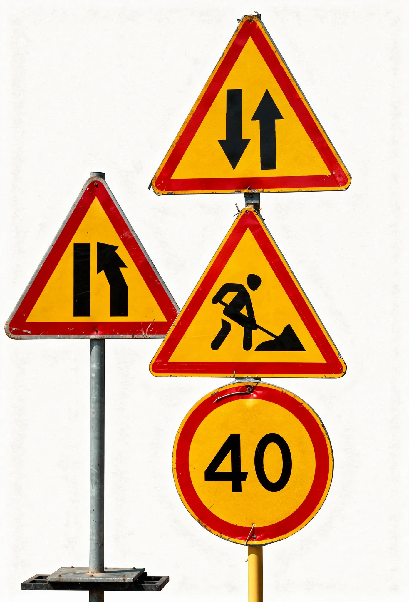 Señales metálicas verticales